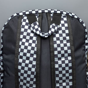 Grey Checkerboard Backpack